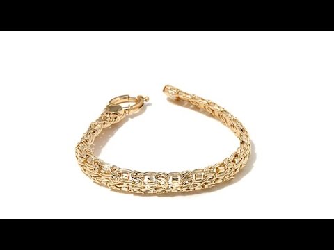 Technibond Byzantine Link and DiamondCut Station Bracelet