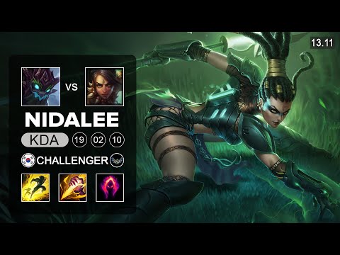 Nidalee vs Maokai Jungle - KR Challenger - Patch 13.11 Season 13