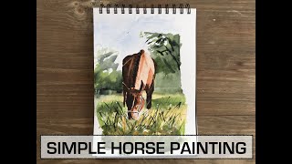 Simple Horse Painting - Full Process Tutorial
