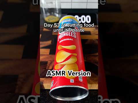 Cutting food until it‘s paste: #pringles 🔪 Day 53! ASMR version #foodcutting #satisfying #asmr #fyp