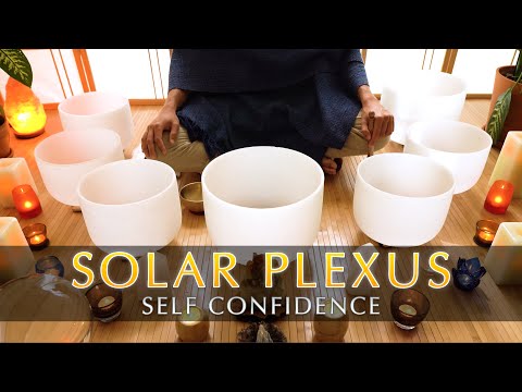Solar Plexus Chakra Sound Bath | Crystal Singing Bowl Meditation | Assertion Meditation | 324 Hz