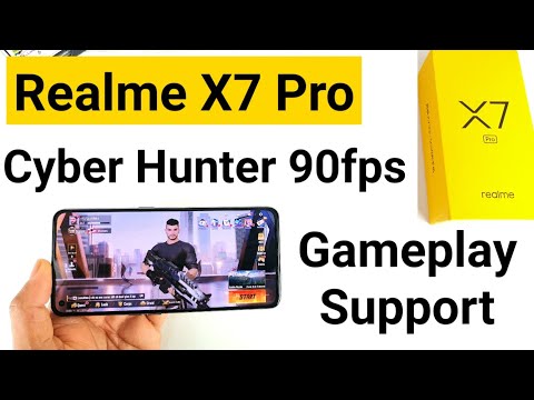 Realme x7 pro 90fps cyber hunter gameplay support test