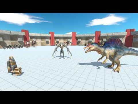 1v1v1 Infernals vs Mutant Primates vs Dinosaurs - Animal Revolt Battle Simulator
