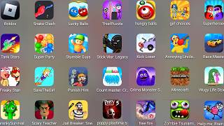 Poppy Playtime 5,Roblox,Draw Master,Stumble Guys,Jail Breaker Sneck Out,Spranky Survival......