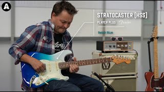 Video thumbnail for NEW Fender Player Plus HSS Stratocaster - Playing Only Demo! by Andertons Music Co