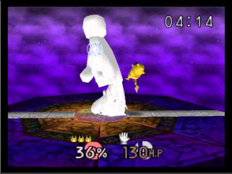 Super Smash Bros 64 VS  Master Hand with Pikachu