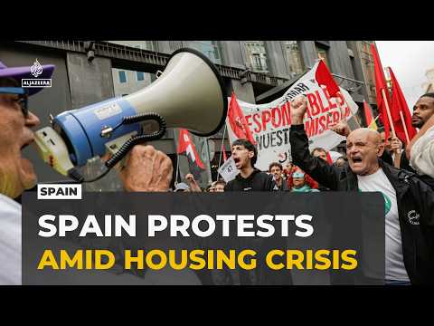 Hundreds of thousands protest Spain's housing crisis as strike calls grow