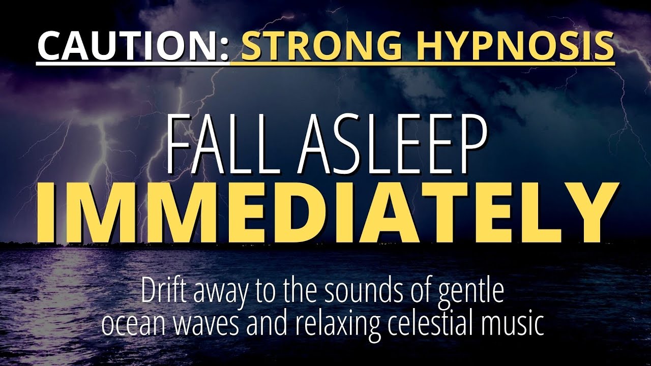 Sleep Hypnosis To Fall Asleep Fast (Strong) | Sound of Waves and Sleep Music | Black Screen