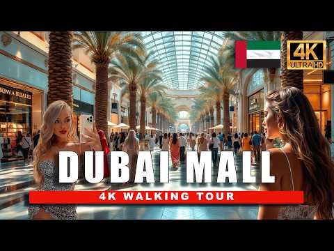 Dubai Mall 🇦🇪 UAE [4K] Walking Tour: Hidden Gems Fountains & Rink Inside the World’s Most Luxurious