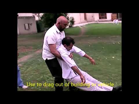 One man carry and drag