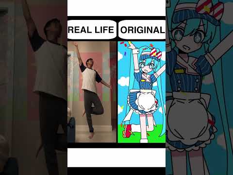 Mesmerizer Original vs Real Life! 🗣️🔥🩵 #shorts #hatsunemiku #vocaloid