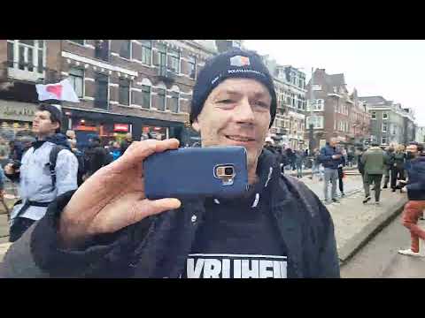 Doorbraak linie ME  Demonstratie Amsterdam protest 02-01-2022