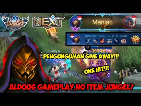 ALDOUS GAMEPLAY,ONE HIT?-MOBILE LEGENDS
