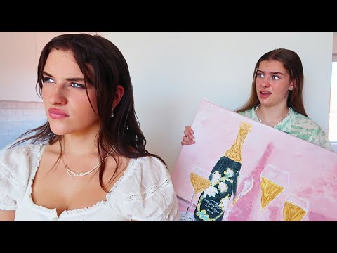 "IT'S UGLY!" Sisters Fight Over Painting (New Apartment Makeover)