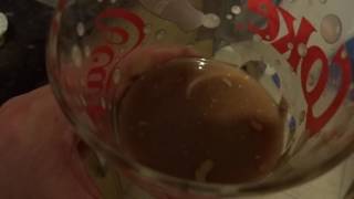 Coconut Water, AND water, AND chocolate, AND coconut milk! It's disgusting to look at. But works.