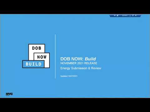 DOB NOW: BUILD – Energy Submissions Webinar