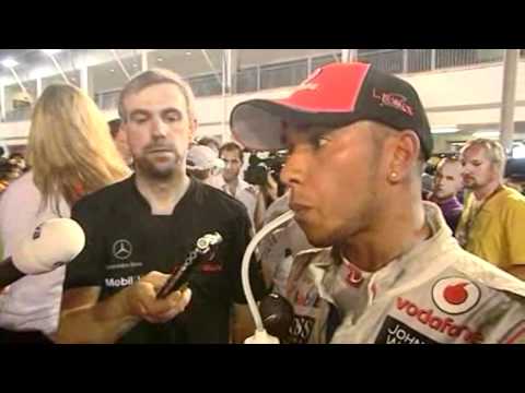 Massa yanking / grabbing Hamilton's shoulder after F1 Singapore GP 25/12/2011