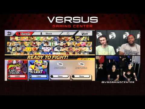 Smash 4 Versus Weekly 8/27/15 - Winners R2 - Gore (Falcon/Ness) vs Eden (Wario/Mac)