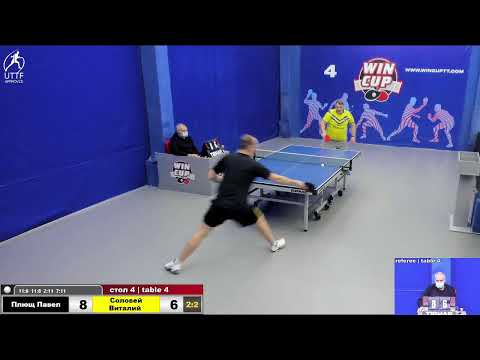 18:30 Плющ Павел  2-3 Соловей Виталий  стол 4  ЮГ-3  06.01.22