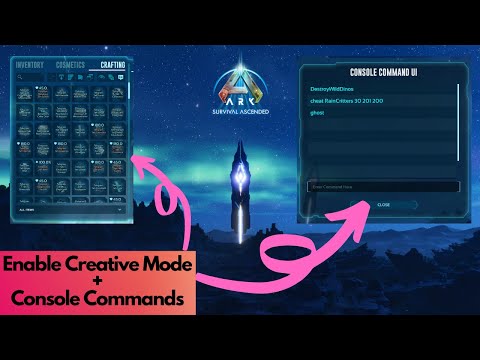 How to  enable Console Commands and Creative Mode | Ark Survival Ascended