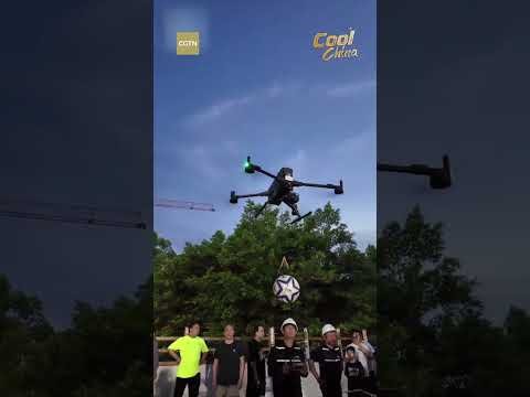 Drone delivers ball at China's 'Village Super League'