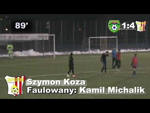 Szymon Koza 1:4 (89') AKS Ujanowice - Płomień Limanowa (07.03.2021r.)