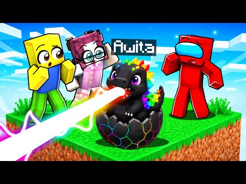 Me Convertí en GODZILLA BEBÉ En Un CHUNK OP en Minecraft!