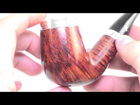 New Peterson 2004 Limited 1/1000 Large 1/2 Bent Smoking Pipe W Silver Rim and Band From PIPELIST.COM