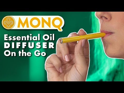 Part of a video titled What is MONQ | How to Use MONQ Personal Diffuser Review - YouTube