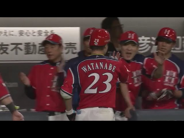 【4回裏】逆転の一発!! ファイターズ・渡邉 ホームランで連続試合安打を13にのばす!! 2019/6/29 F-H