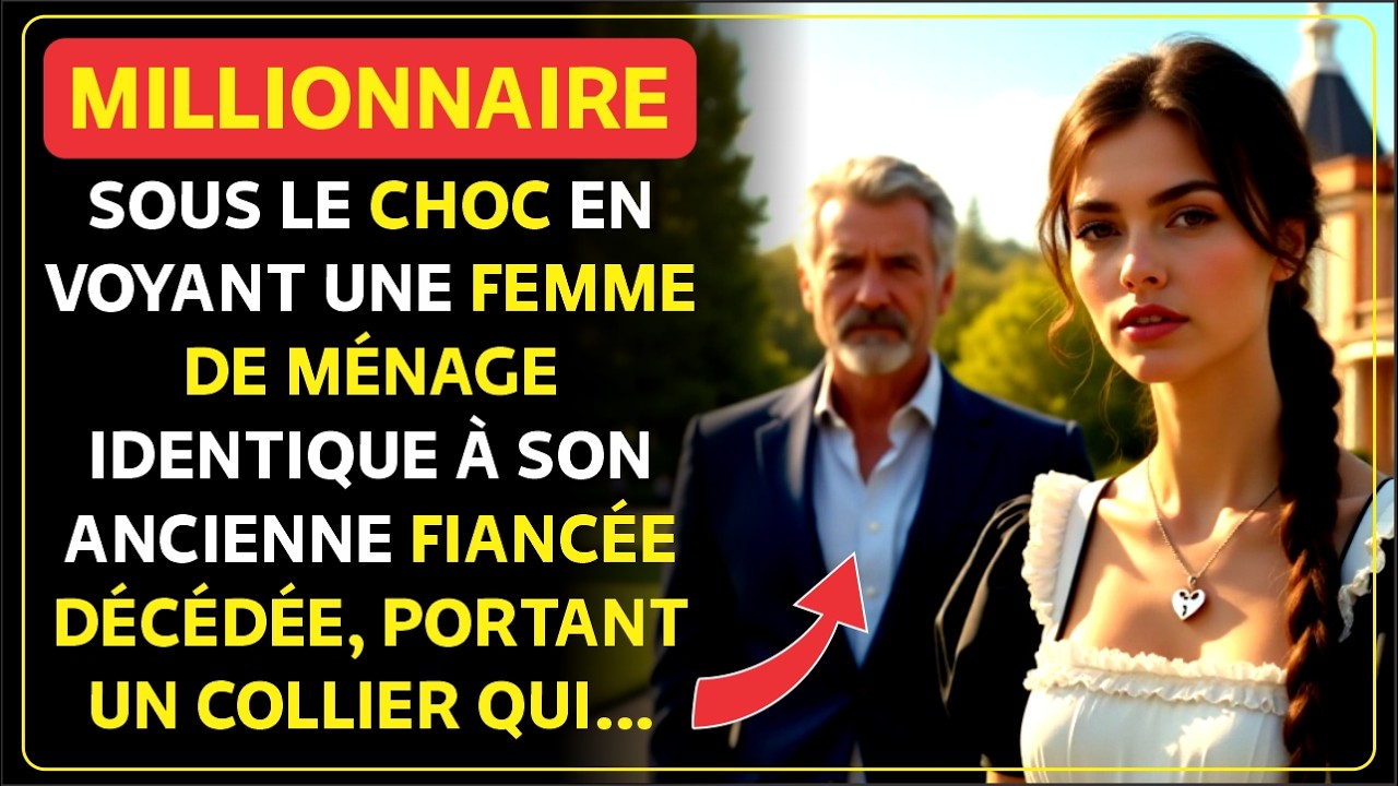 MILLIONNAIRE CHOQUÉ EN VOYANT UNE FEMME DE MÉNAGE IDENTIQUE À SA FIANCÉE DÉCÉDÉE PORTANT UN COLLIER