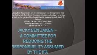 Jacky Ben Zaken -- A Committee for Reducing the Responsibility Assumed by the IFA