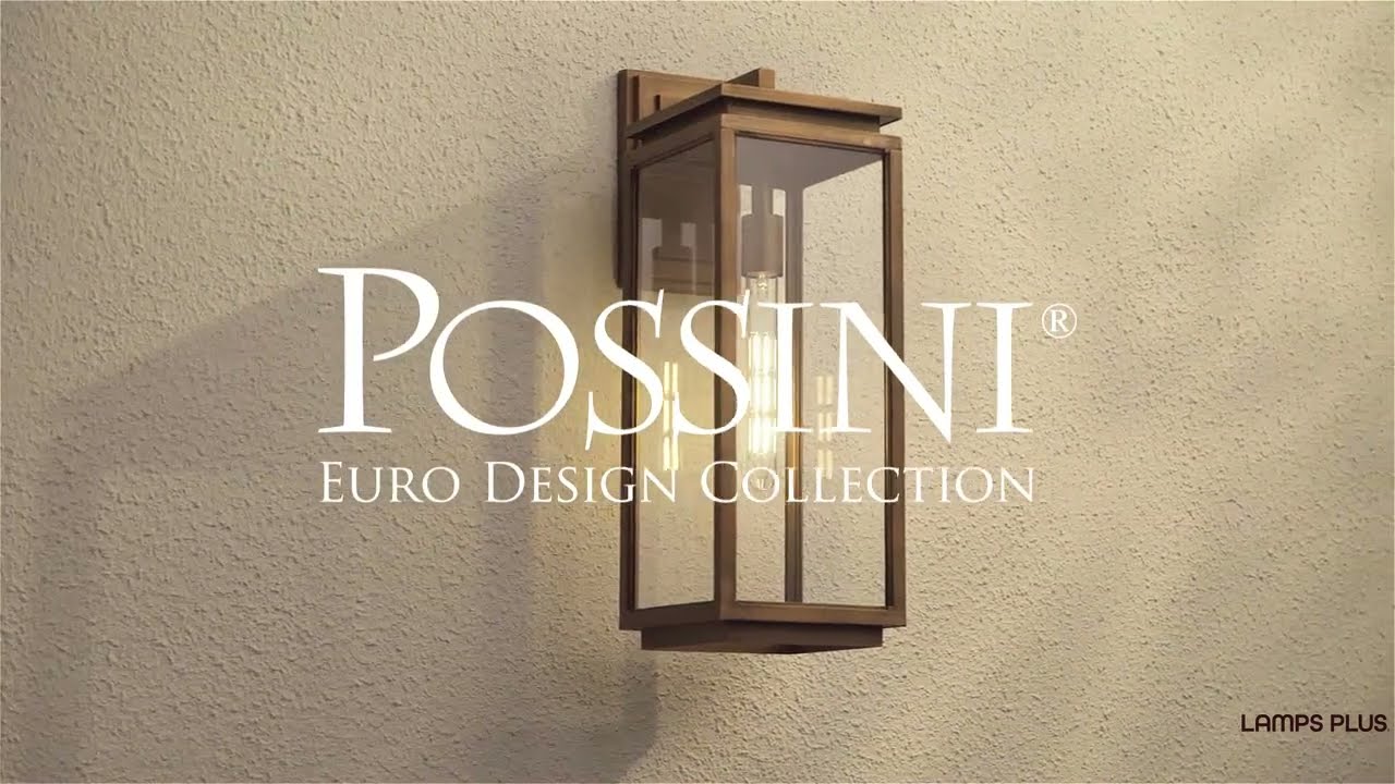 Video 1 Watch A Video About the Possini Euro Atkins Weathered Brass Outdoor Wall Light