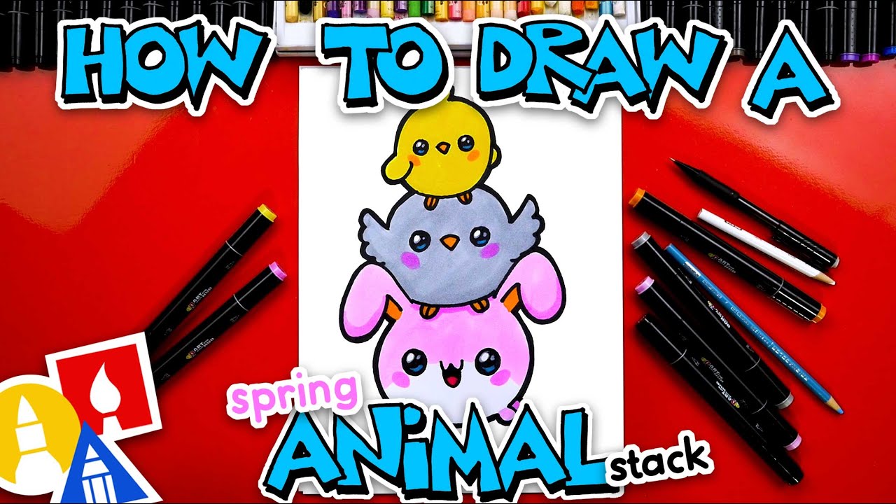 How To Draw A Funny Spring Animal Stack