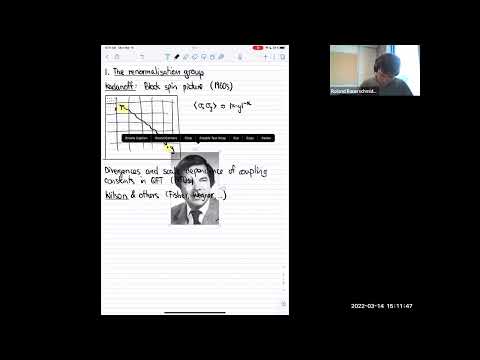 Roland Bauerschmidt - The Renormalisation Group - a Mathematical Perspective (1/4)