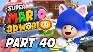 Super Mario 3D World Walkthrough Part 40 - World Flower (100% Green Stars & Stamps)