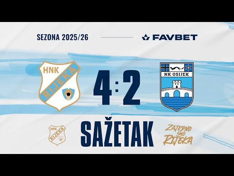 Rijeka - Osijek 4:2, sažetak, 11. kolo (2025./2026.)