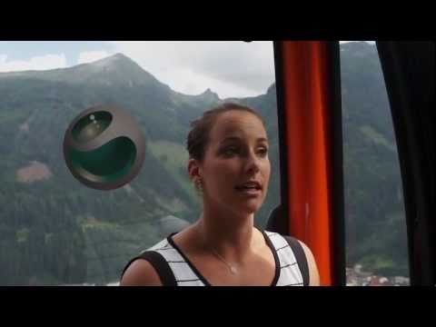 Julia Goerges & Jarmila Gajdosova play tennis from an Austrian mountain top