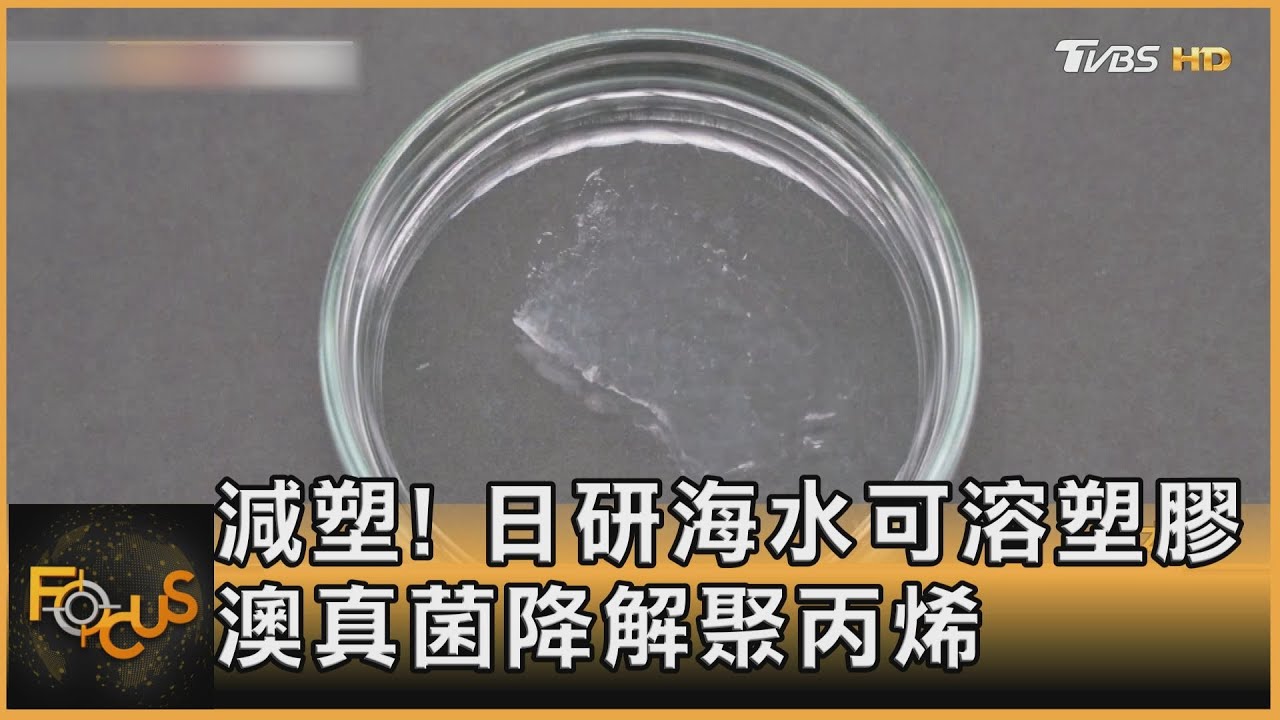 減塑!日研發海水可溶塑膠 澳真菌降解聚丙烯