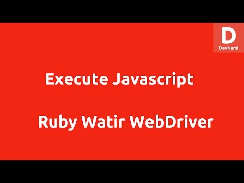 Execute JavaScript in Watir WebDriver
