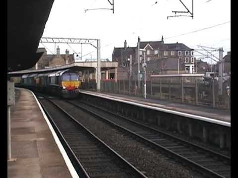 66302 with 20303/37423 DIT 6K73 Sellafield - Crewe flask(s) 5th Nov. 2011