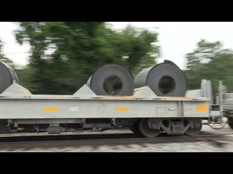 NORFOLK SOUTHERN GE AC44C6M Southbound Coil Steel Train