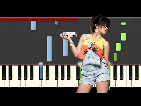 Becky G Sola piano midi tutorial sheet partitura cover app karaoke how to play