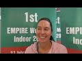 1st W60 EMPIRE Women's Indoor 2023: Oceane Dodin interview after she advanced to singles final