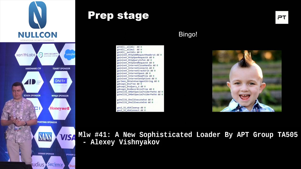 Mlw #41: a new sophisticated loader by APT group TA505 | Alexey Vishnyakov | NULLCON Goa 2020