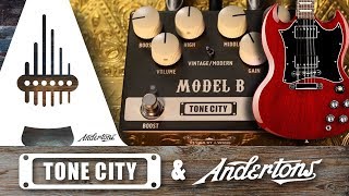 Tone City Model B - A Classic Boogie Sounding Drive Pedal with Boost! With a Gibson SG
