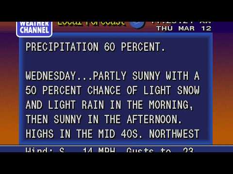 weatherstar 4000 simulator v4 - slowly rising spring warmth, 3-12-2020