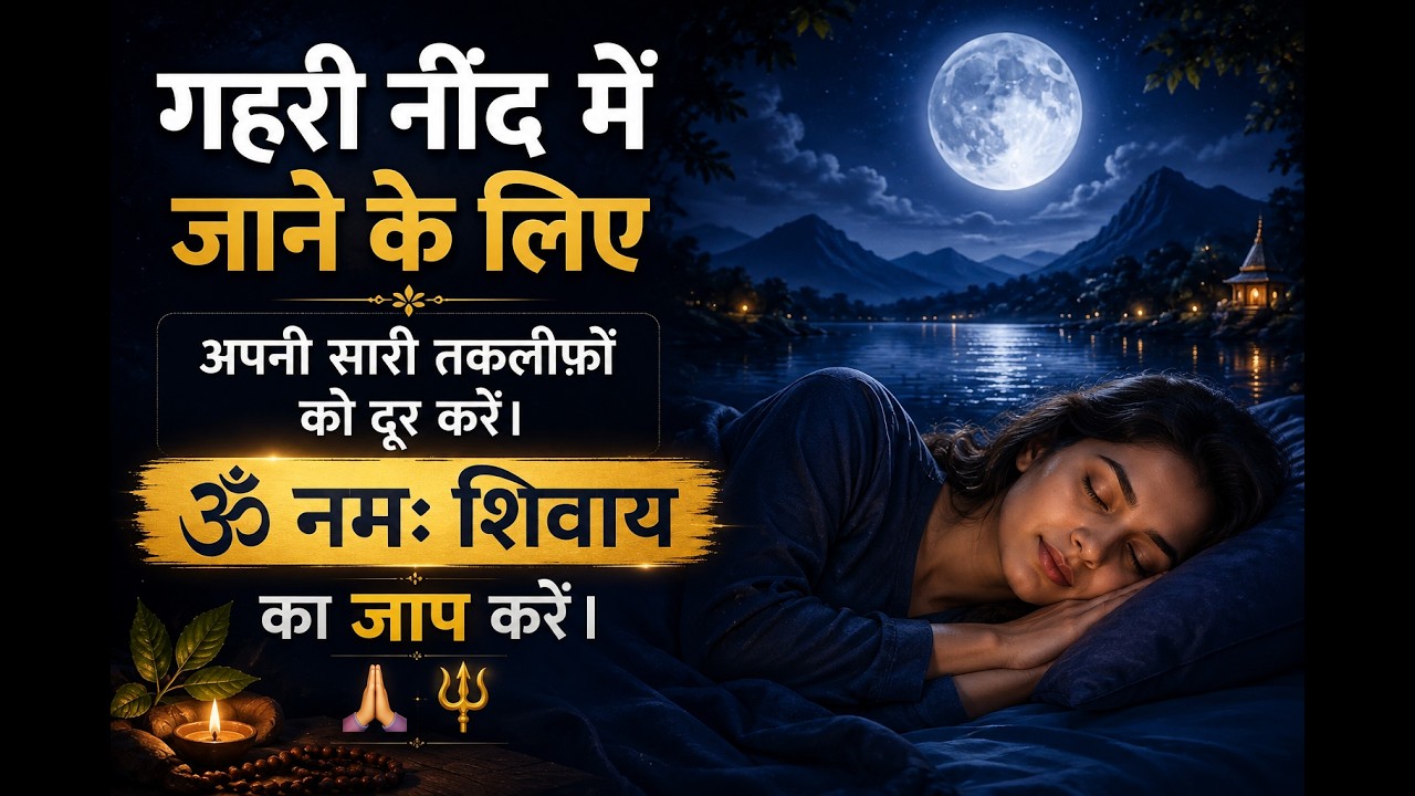 गहरी नींद के लिए ॐ नमः शिवाय 8 मिनट शिव मंत्र जाप तनाव दूर करें और मन शांत करें