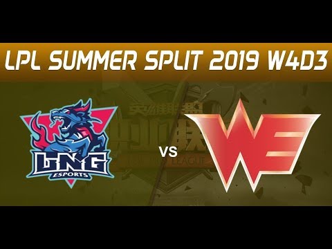 LNG Esports vs Team WE | LPL Summer 2019 W4G2 | FULL GAME