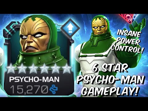 6 Star Psycho-Man Gameplay - INSANE Power Control BUT Noodle Damage? - Marvel Contest of Champions